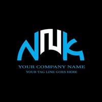 nnk letter logo creatief ontwerp met vectorafbeelding vector