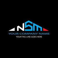 nsm letter logo creatief ontwerp met vectorafbeelding vector