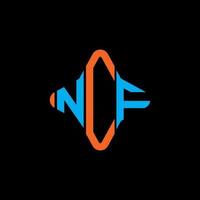 ncf letter logo creatief ontwerp met vectorafbeelding vector