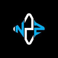 nzz letter logo creatief ontwerp met vectorafbeelding vector