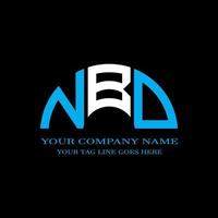 nbd letter logo creatief ontwerp met vectorafbeelding vector