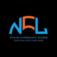 ncl letter logo creatief ontwerp met vectorafbeelding vector