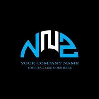 nnz letter logo creatief ontwerp met vectorafbeelding vector