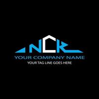 nck letter logo creatief ontwerp met vectorafbeelding vector