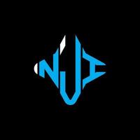 nji letter logo creatief ontwerp met vectorafbeelding vector
