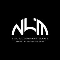 nlm letter logo creatief ontwerp met vectorafbeelding vector