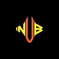 nub letter logo creatief ontwerp met vectorafbeelding vector