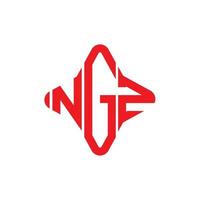 ngz letter logo creatief ontwerp met vectorafbeelding vector