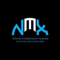 nmx letter logo creatief ontwerp met vectorafbeelding vector