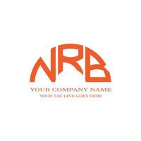 nrb letter logo creatief ontwerp met vectorafbeelding vector