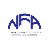 nfa letter logo creatief ontwerp met vectorafbeelding vector