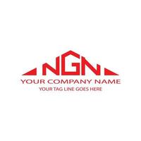 ngn letter logo creatief ontwerp met vectorafbeelding vector