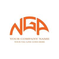 ngp letter logo creatief ontwerp met vectorafbeelding vector