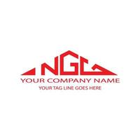 ngg letter logo creatief ontwerp met vectorafbeelding vector