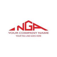 nga letter logo creatief ontwerp met vectorafbeelding vector