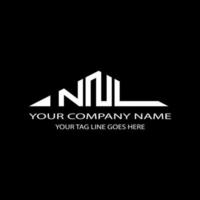 nnl letter logo creatief ontwerp met vectorafbeelding vector