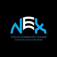 nex letter logo creatief ontwerp met vectorafbeelding vector