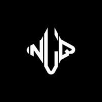 nlq letter logo creatief ontwerp met vectorafbeelding vector