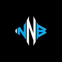 nnb letter logo creatief ontwerp met vectorafbeelding vector