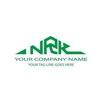 nrk letter logo creatief ontwerp met vectorafbeelding vector