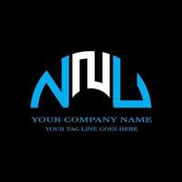 nnu letter logo creatief ontwerp met vectorafbeelding vector