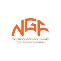 ngf letter logo creatief ontwerp met vectorafbeelding vector