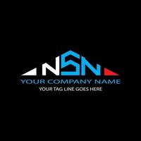nsn letter logo creatief ontwerp met vectorafbeelding vector