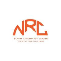 nrc letter logo creatief ontwerp met vectorafbeelding vector