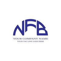 nfb letter logo creatief ontwerp met vectorafbeelding vector