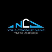 ncj letter logo creatief ontwerp met vectorafbeelding vector