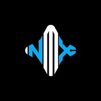 nmx letter logo creatief ontwerp met vectorafbeelding vector