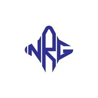 nrg letter logo creatief ontwerp met vectorafbeelding vector