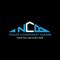 ncb letter logo creatief ontwerp met vectorafbeelding vector