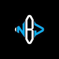 nbj letter logo creatief ontwerp met vectorafbeelding vector