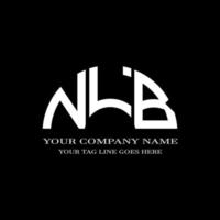 nlb letter logo creatief ontwerp met vectorafbeelding vector