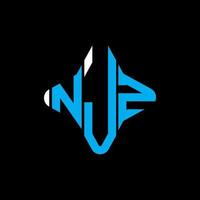 njz letter logo creatief ontwerp met vectorafbeelding vector
