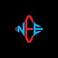 nee letter logo creatief ontwerp met vectorafbeelding vector