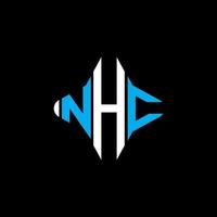 nhc letter logo creatief ontwerp met vectorafbeelding vector