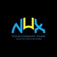 nux letter logo creatief ontwerp met vectorafbeelding vector