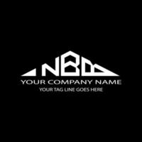 nbb letter logo creatief ontwerp met vectorafbeelding vector