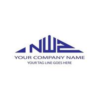 nwz letter logo creatief ontwerp met vectorafbeelding vector