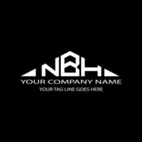 nbh letter logo creatief ontwerp met vectorafbeelding vector