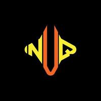 nuq letter logo creatief ontwerp met vectorafbeelding vector