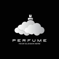 luxe parfumfles logo-ontwerp, illustratie voor cosmetica, schoonheid, salon, bedrijfsproducten, vector