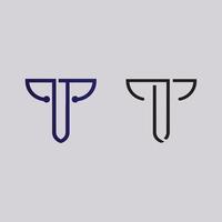 t letter, t logo vector lettertype alfabet ontwerp en pictogram t