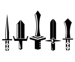 ridder zwaarden pictogrammen illustratie vector
