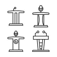 tribune podium pictogrammen vector