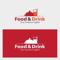 eten en drinken logo ontwerpconcept vector