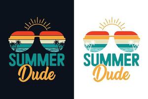 retro vintage stijl zomer t-shirt ontwerp vector