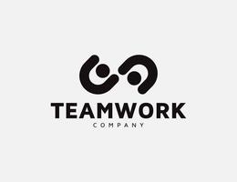 teamwerk mensen partner gemeenschap of eenheid logo ontwerp vector